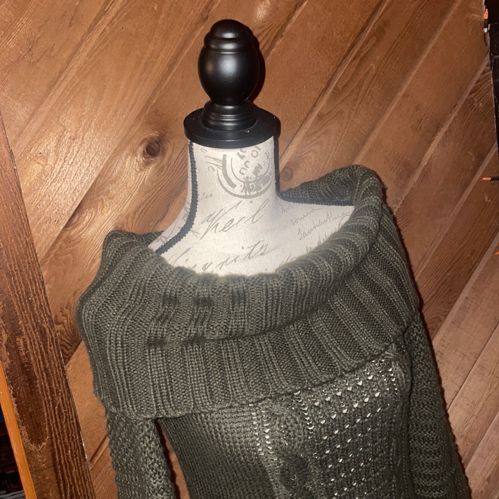 ONEtheLand off the shoulder sweater dress